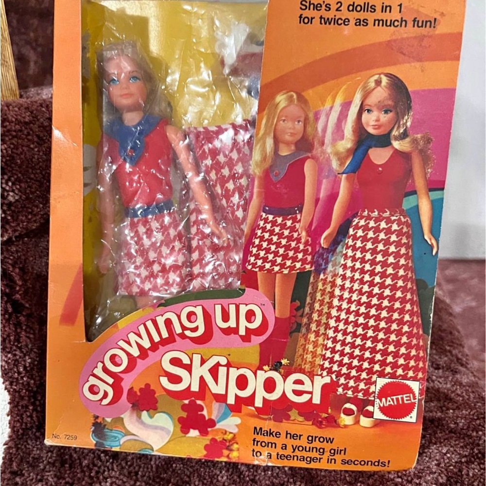 Mattel NIB RARE vintage Growing Up Skipper Doll